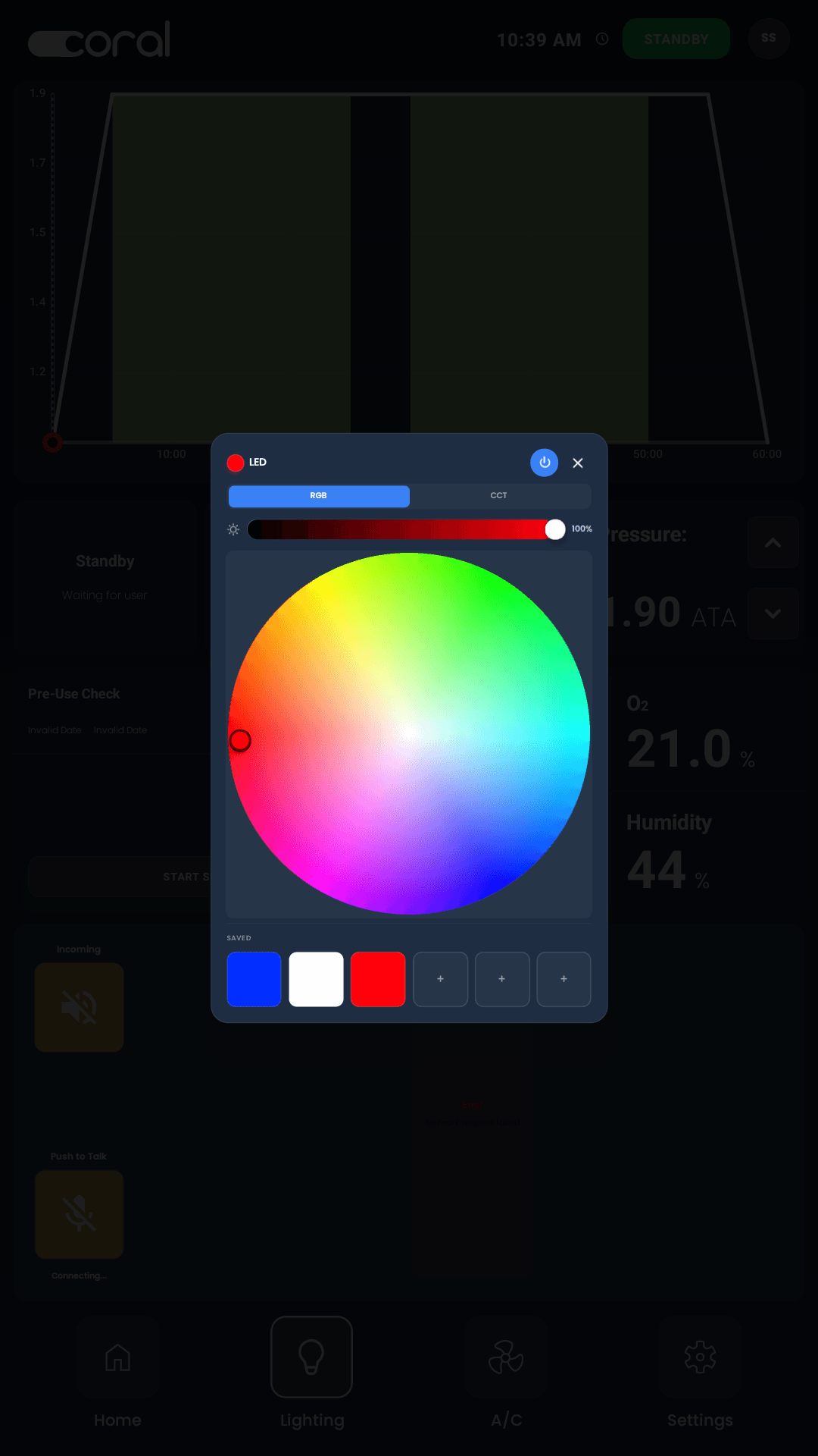 Coral Control LED lighting panel